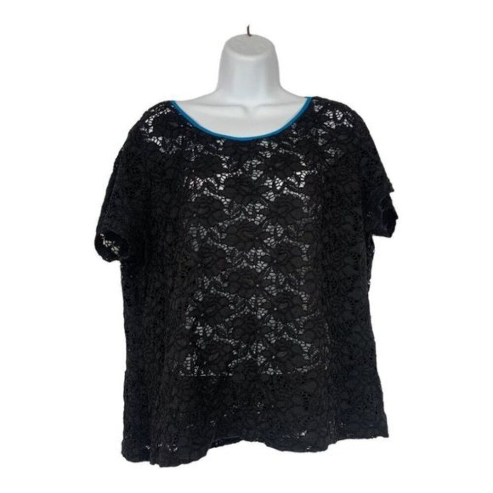 Style & Co. Plus Size Women's Short Sleeved Lace Blouse Size 2X